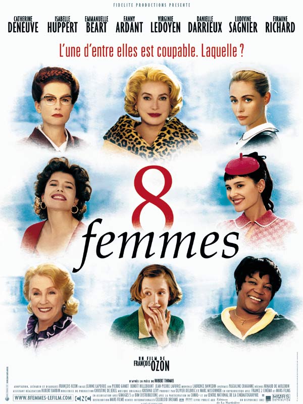 8 FEMMES, François Ozon 2002, Catherine Deneuve, Isabelle Huppert, Fanny Ardant, Emmanuelle Béart (thriller)@@@.jpg